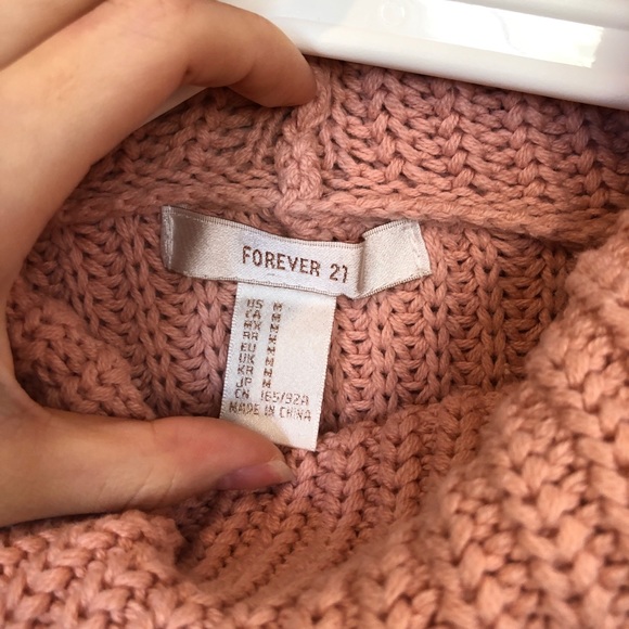 Forever 21 Pink Knit Cowl Neck Sweater - Picture 3 of 3